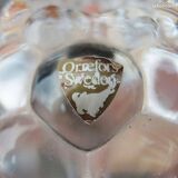 "Raspberry" Crystal Candle Holder by Orrefors