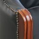 Chaise de bureau en cuir de vachette noir de style anglais
