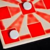 Tic-tac-toe game, enameled ceramic, Italy, 1980