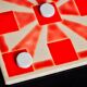 Tic-tac-toe game, enameled ceramic, Italy, 1980