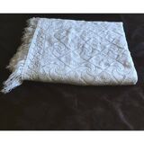 White cotton bedspread, Old crochet bedspread