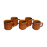 Set of 5 mugs opaline caramel