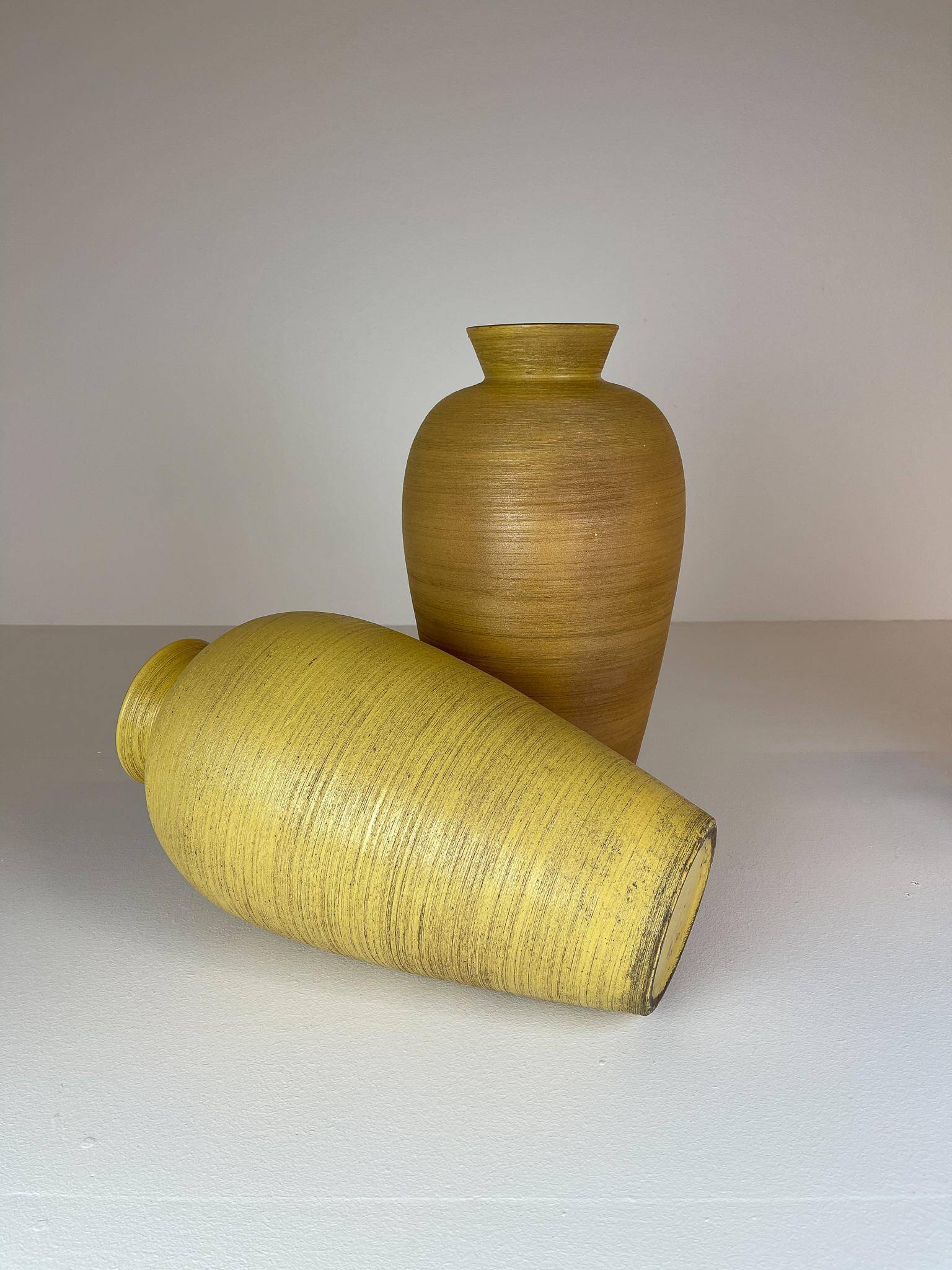 Pair of Art Deco floor vases by Upsala Ekeby, Sweden, 1940s