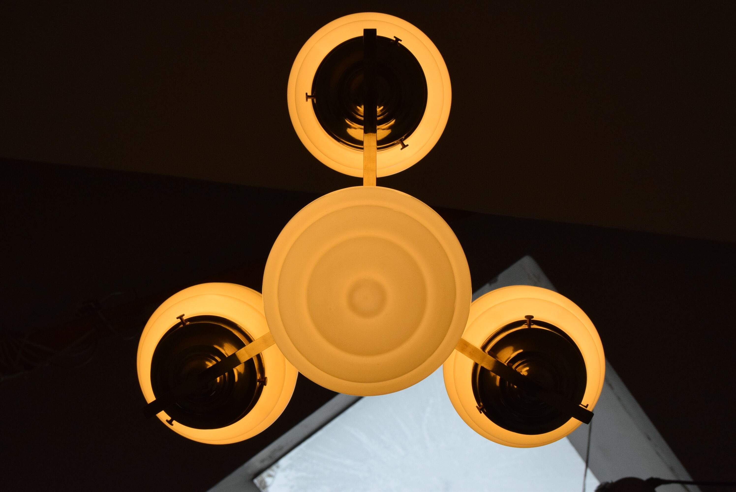 Art deco chandelier Czechoslovakia 1930's