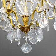 Lustrous Gold Bronze & Bohemian Crystal with Six Lights Louis XV * Lucien GAU