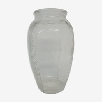 Glass vase raised dots