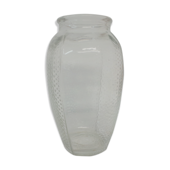 Glass vase raised dots