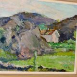 Original Early Century Swedish Oil On Canvas Painting" Abstract Landscape " by Gertrud de Val