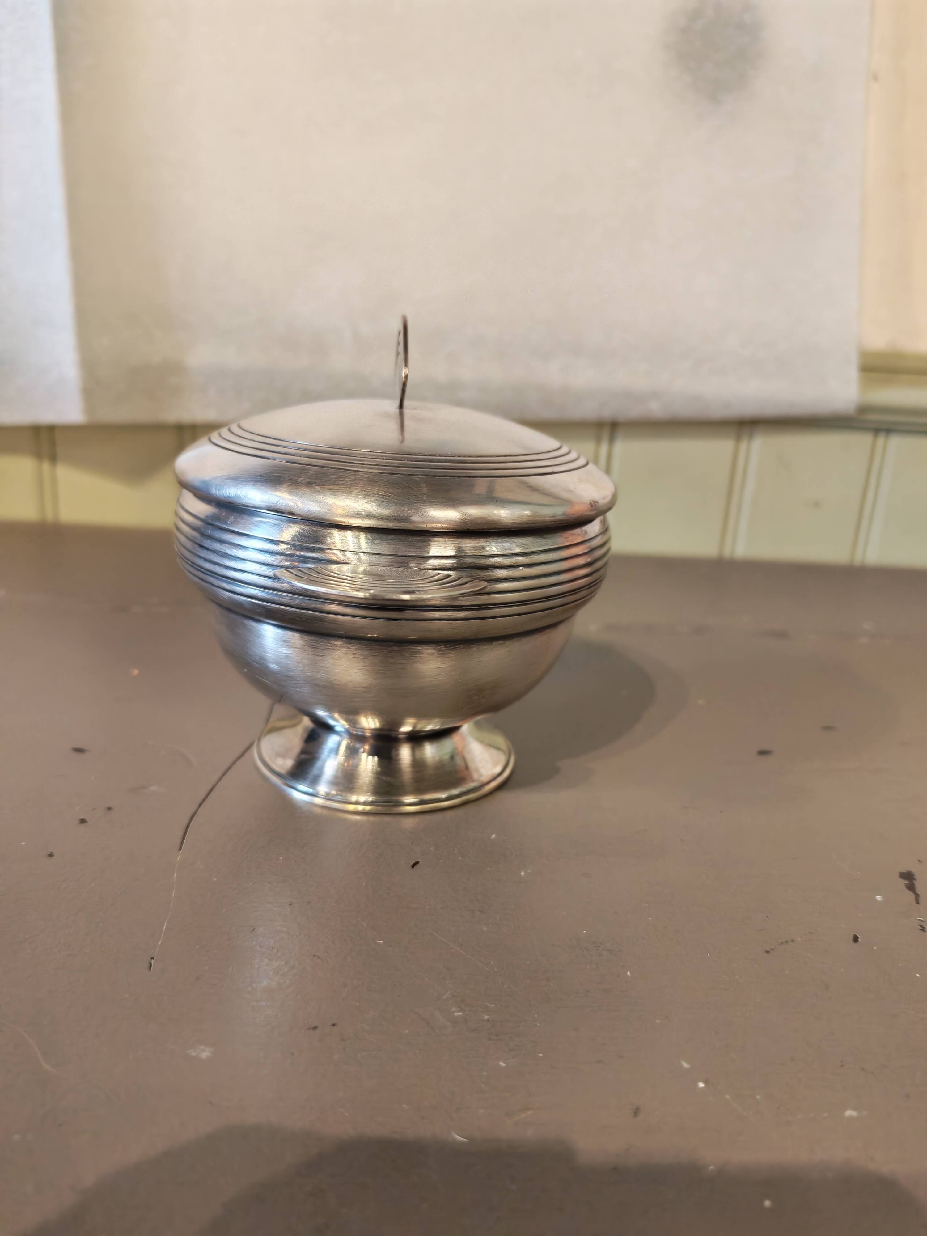 Art Deco silver-plated bonbonnière