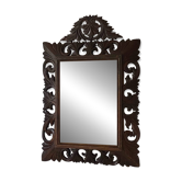 Antique Henri II style mirror, in openwork carved wood
