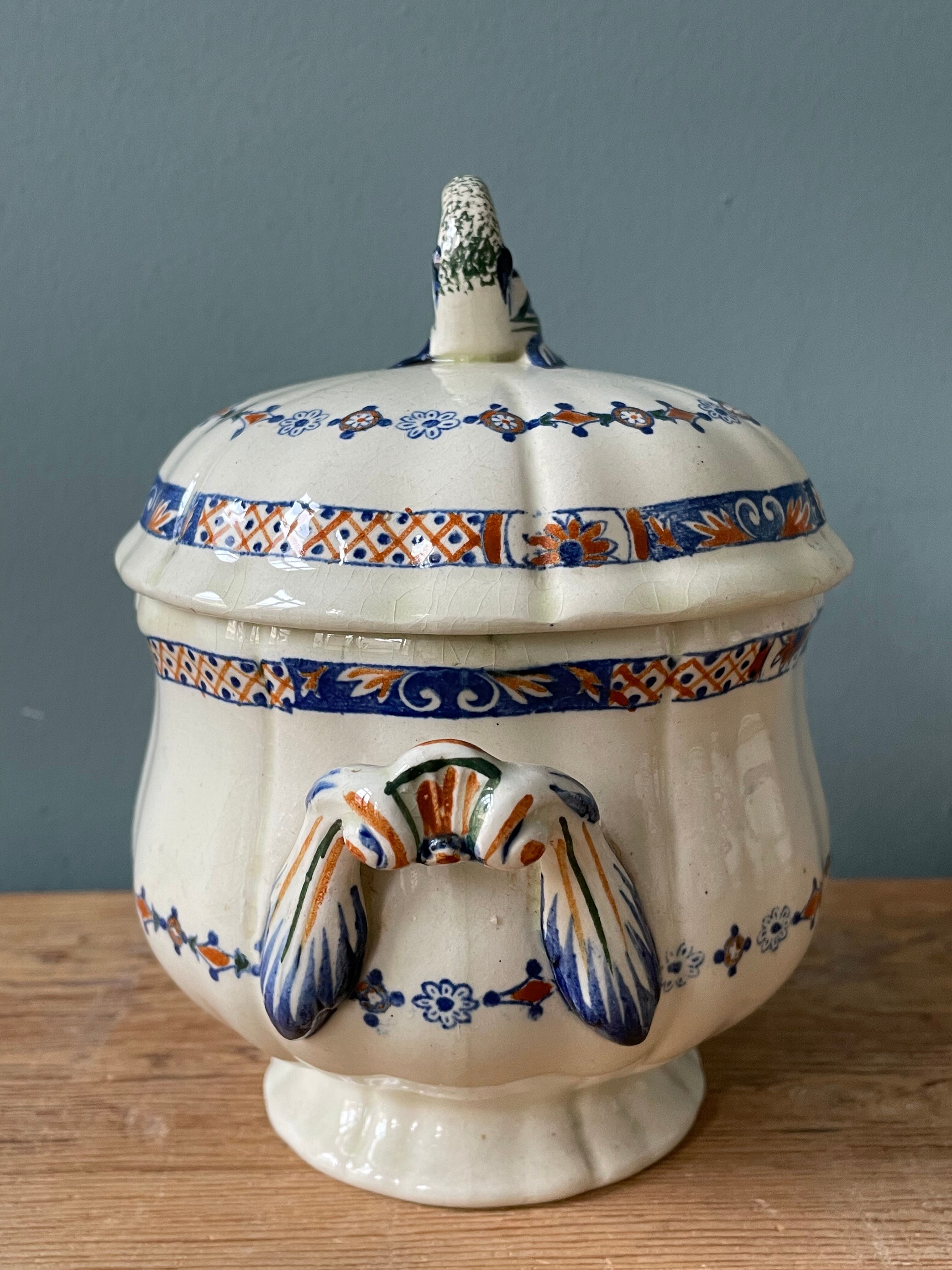 Coffee service Émile Bourgeois Grand Dépôt, décor Rouen XIXth