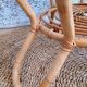Table basse ronde en rotin vintage