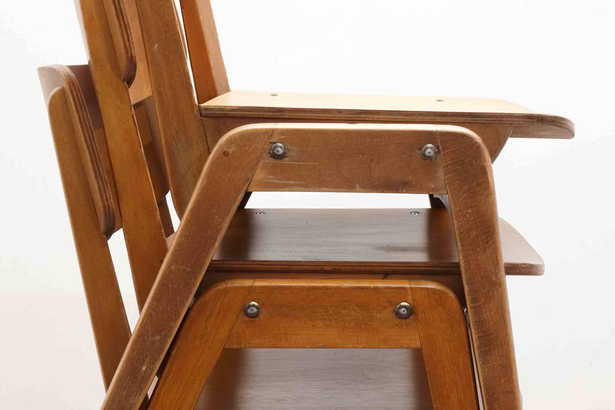 Scandinavian style oak bistro chair