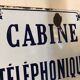 Plaque émaillée cabine téléphonique
