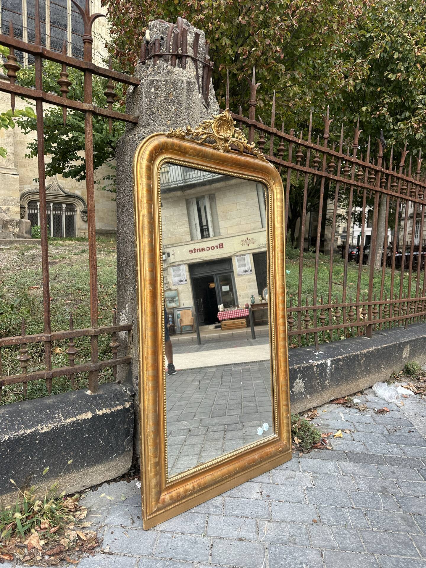 Miroir Louis Philippe à fronton
