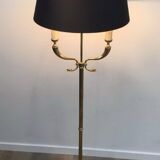 Lampadaire de parquet en laiton Maison Jansen