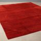 Ancient Asian wool rug, thick knotting, handmade 118 x 98 in.
