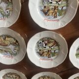 Set of 12 porcelain cheese plates