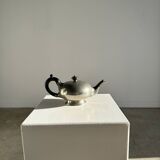 Small teapot, pewter coffee pot flattened oval shape