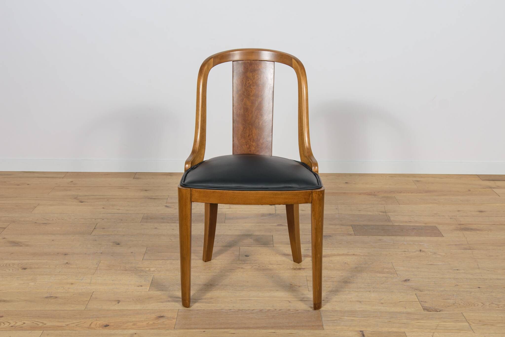Art Deco Dining Chairs Gondola, Rene Melin, France, 1930s, Set of 6