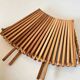 Vintage folding fruit basket – bamboo handle – 1950s
