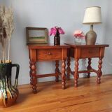 Pair of classic vintage bedside tables