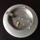 Half moon ceiling light in white opaline 60s/70s