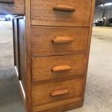 Solid oak administration cabinet desk 1950