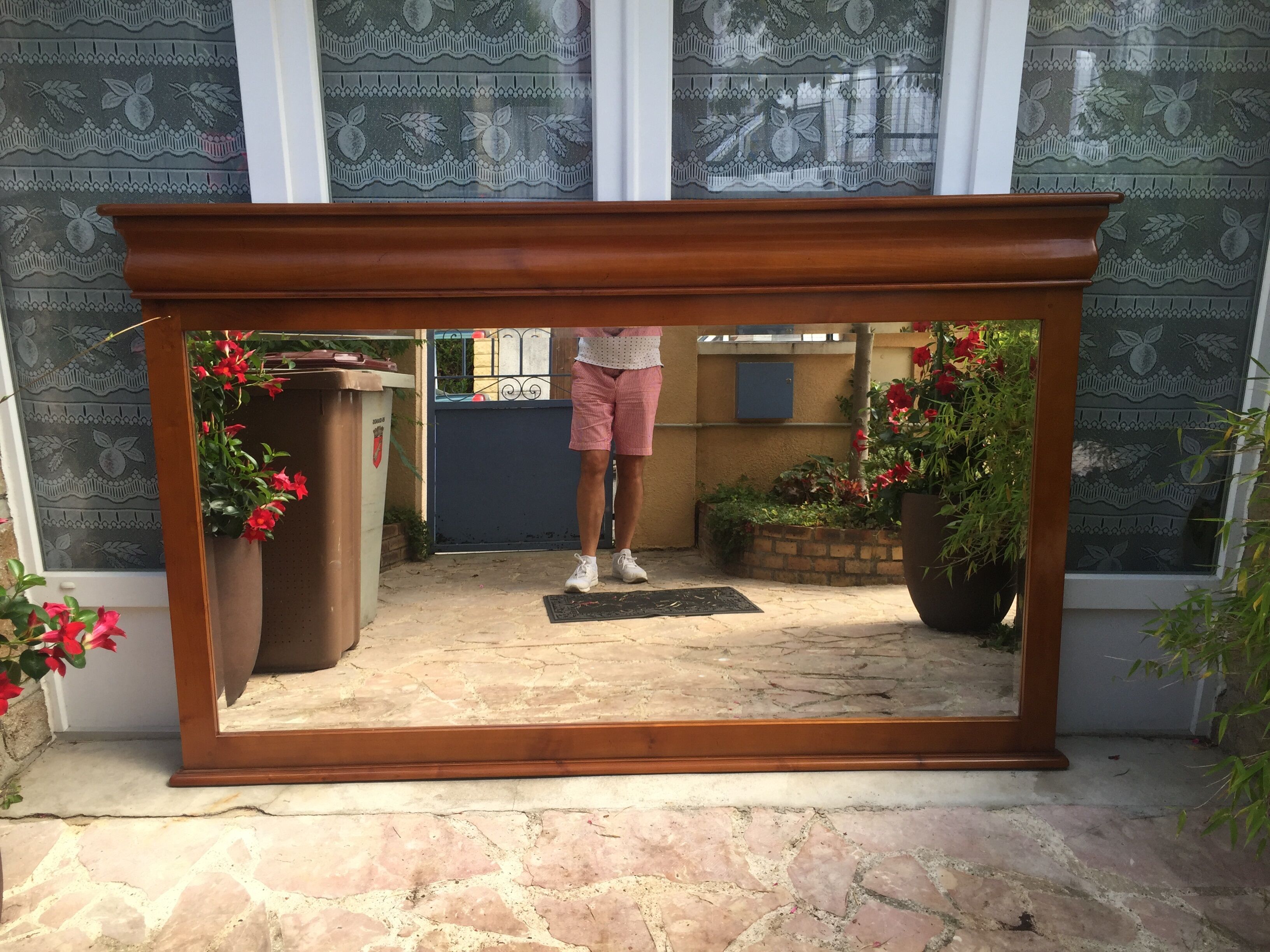 190x117cm wooden mirror