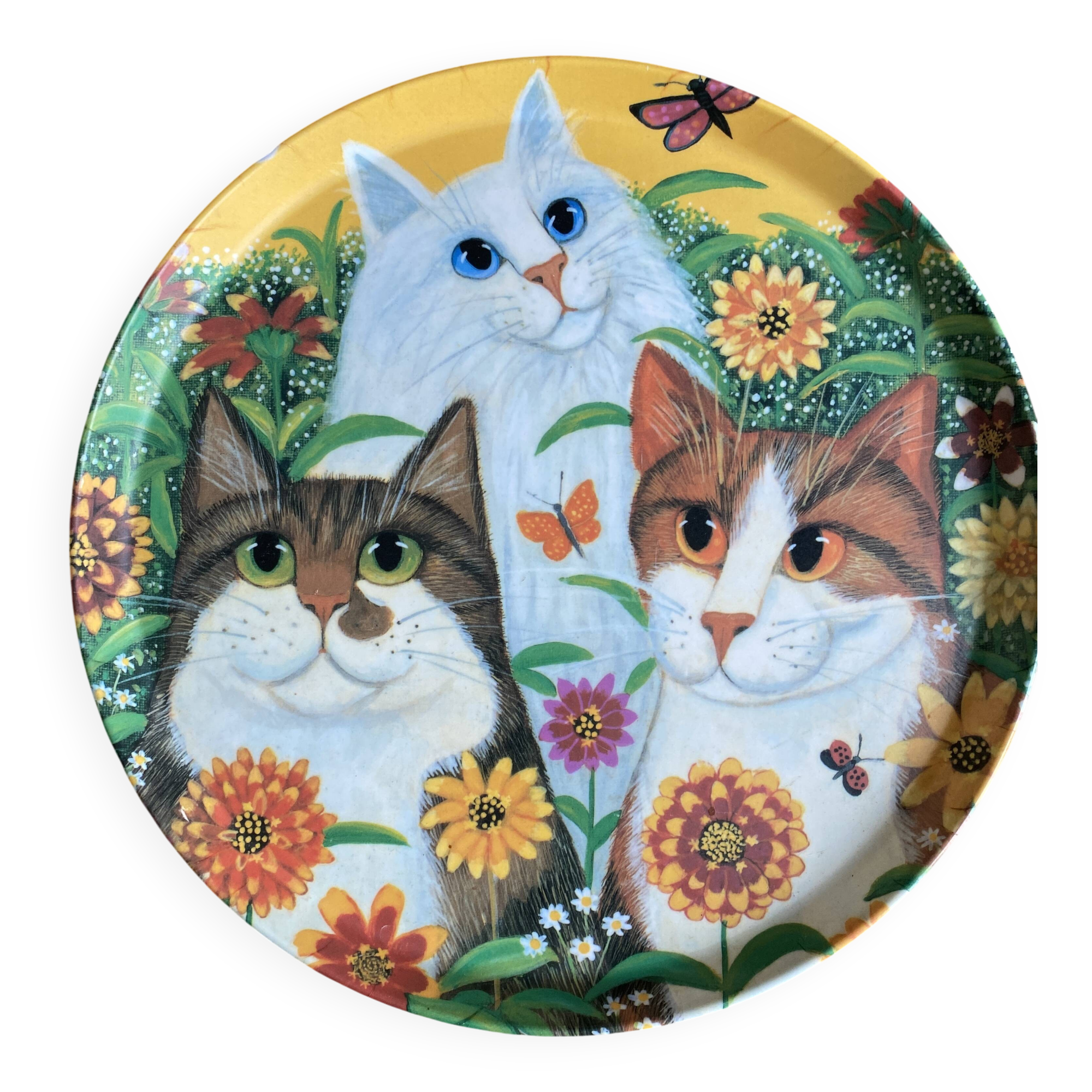 R2S tray artist Sylvia Huber Gaensslen - 3 cats
