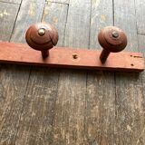 Original patina wooden farmhouse coat hook 86cm