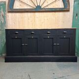 Black patinated workshop sideboard
