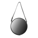 Leather strap mirror attributed to Jacques Adnet, France, 1960s.