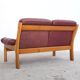 Canapé deux places en teck et cuir d’Ekornes, années 1970
