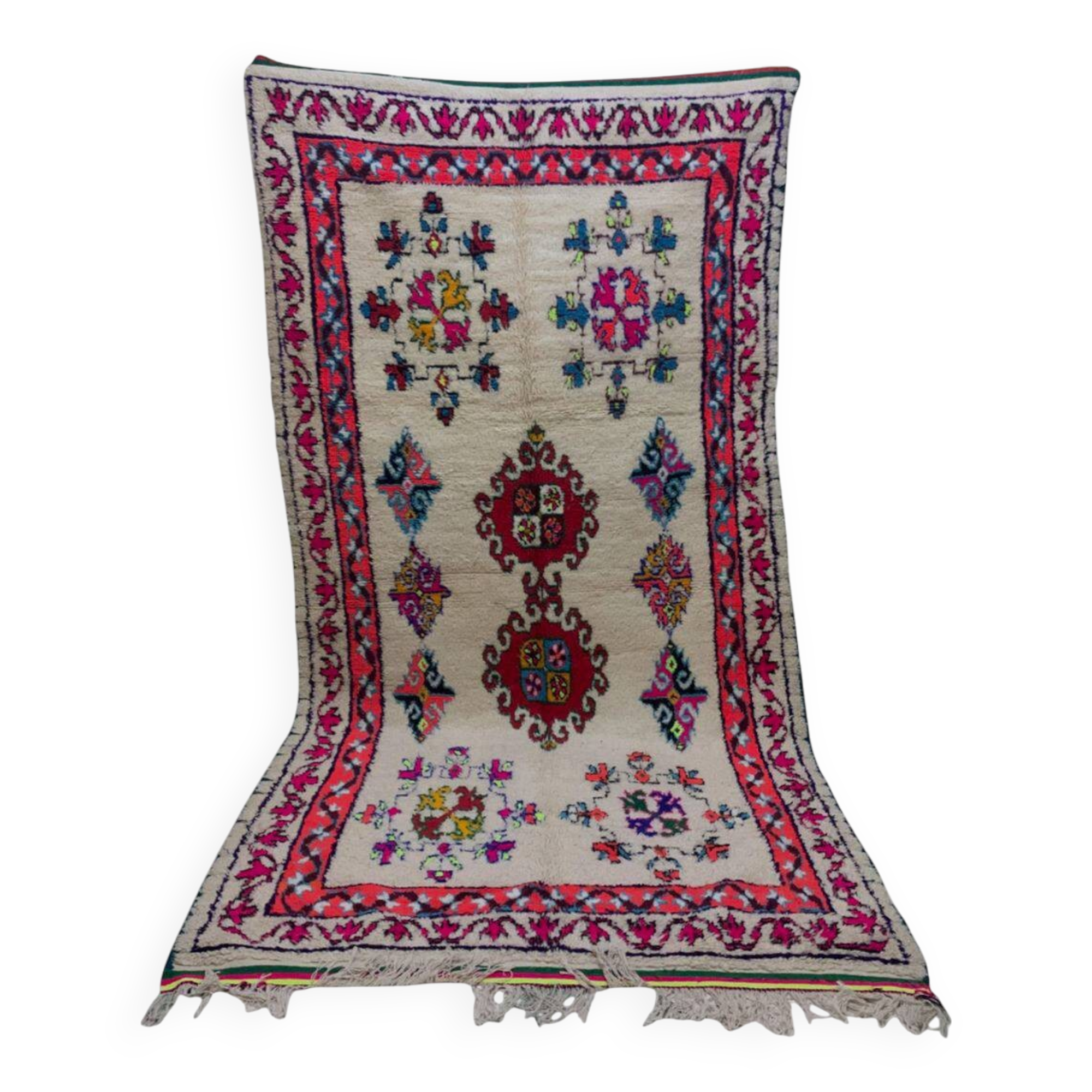 Traditional handmade Bni Ouarin rug size 300x150 cm