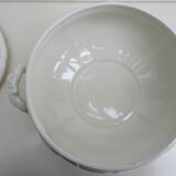 Old soup tureen Sarreguemines ivory