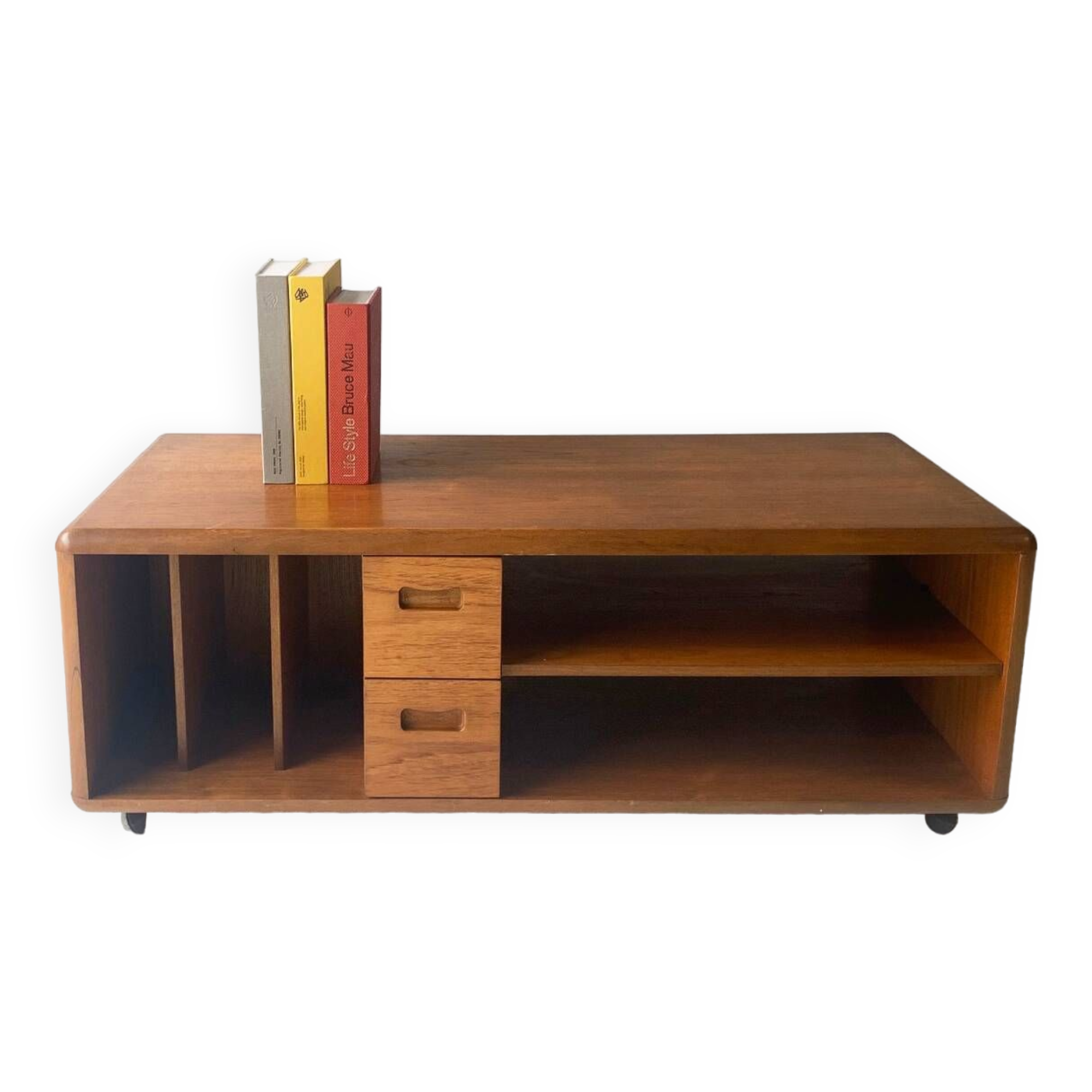 Support multimédia moderne du milieu du siècle des années 1960 / table basse par Meredrew
