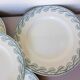 5 flat plates in iron earth from St Amand, Réjane model 210726