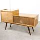 Mid-century Italian Wood and Brass Sideboard, 50s