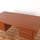 Mid-Century Danish Teak Desk by Gunnar Nielsen for Tibergaard, 1960s.