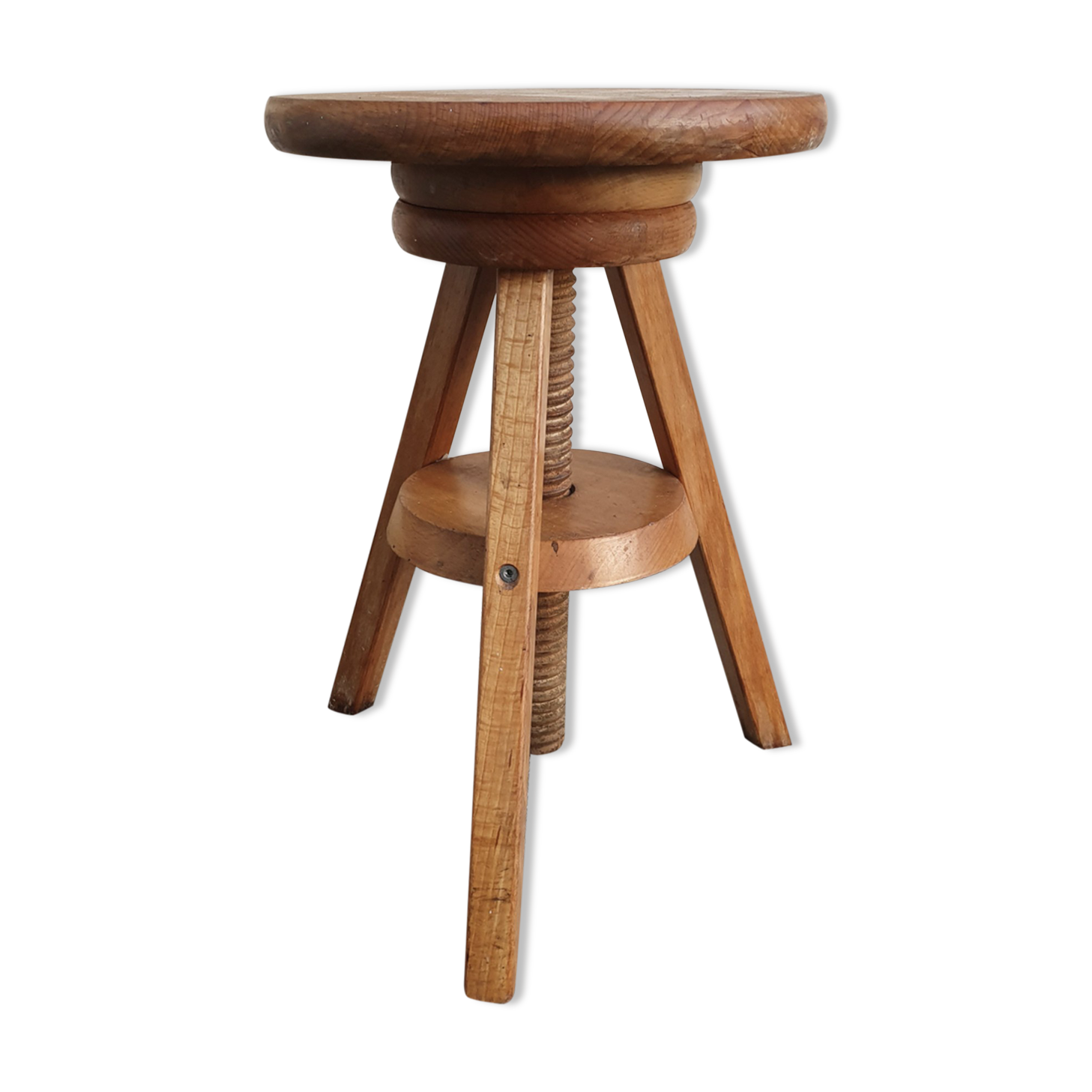 Wooden architect or watchmaker's stool, vintage