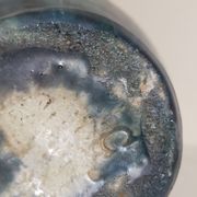 Ancient pottery with blue enamel 19th century