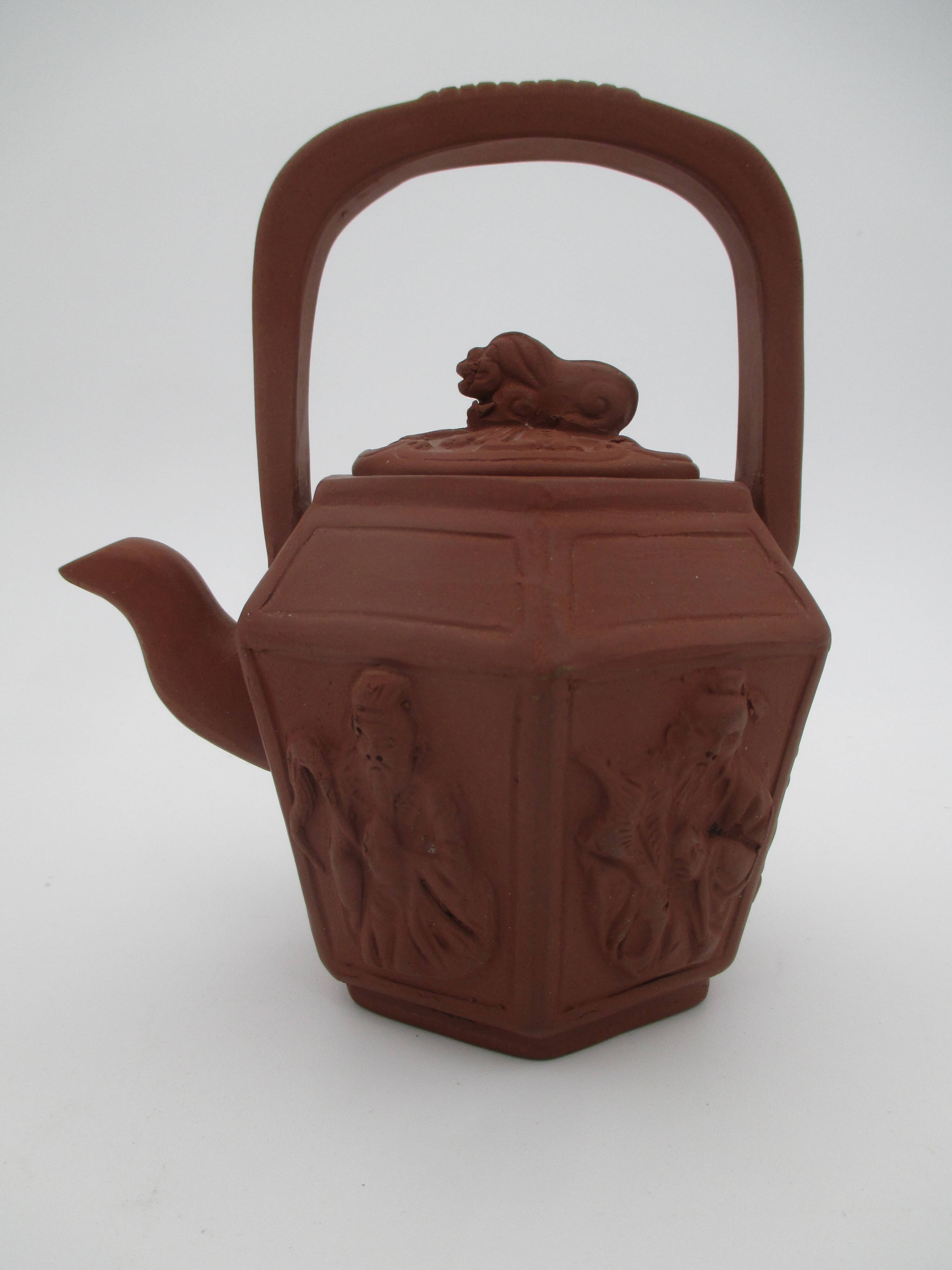 Yixing terracotta teapot signed