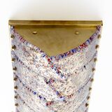 Pair of Mid-century Modern Style Italian Murano Glass and Brass Sconces