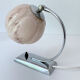 Table lamp art deco bauhaus, vintage 30s, opaline pink chrome