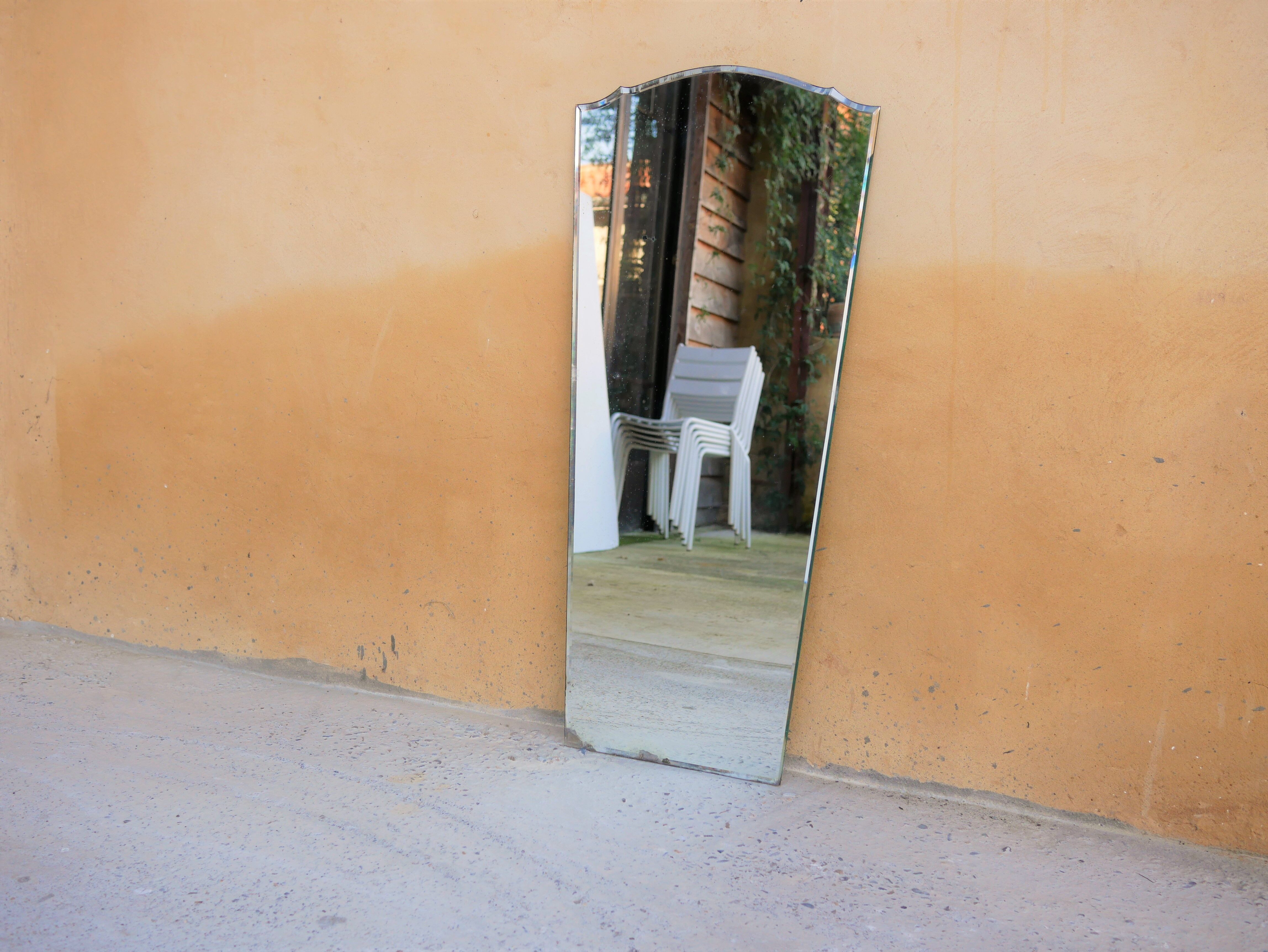 Miroir biseauté Art Déco 90cm x 40cm