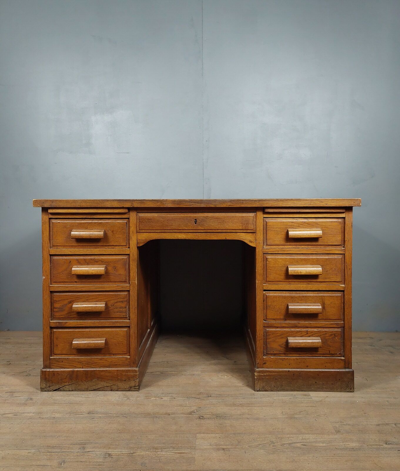 Flat desk in vintage boxes