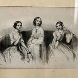 Antique print lithograph Victor Dollet 19th
