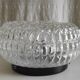 Ceiling light or wall sconce in moulded floral glass - 70s