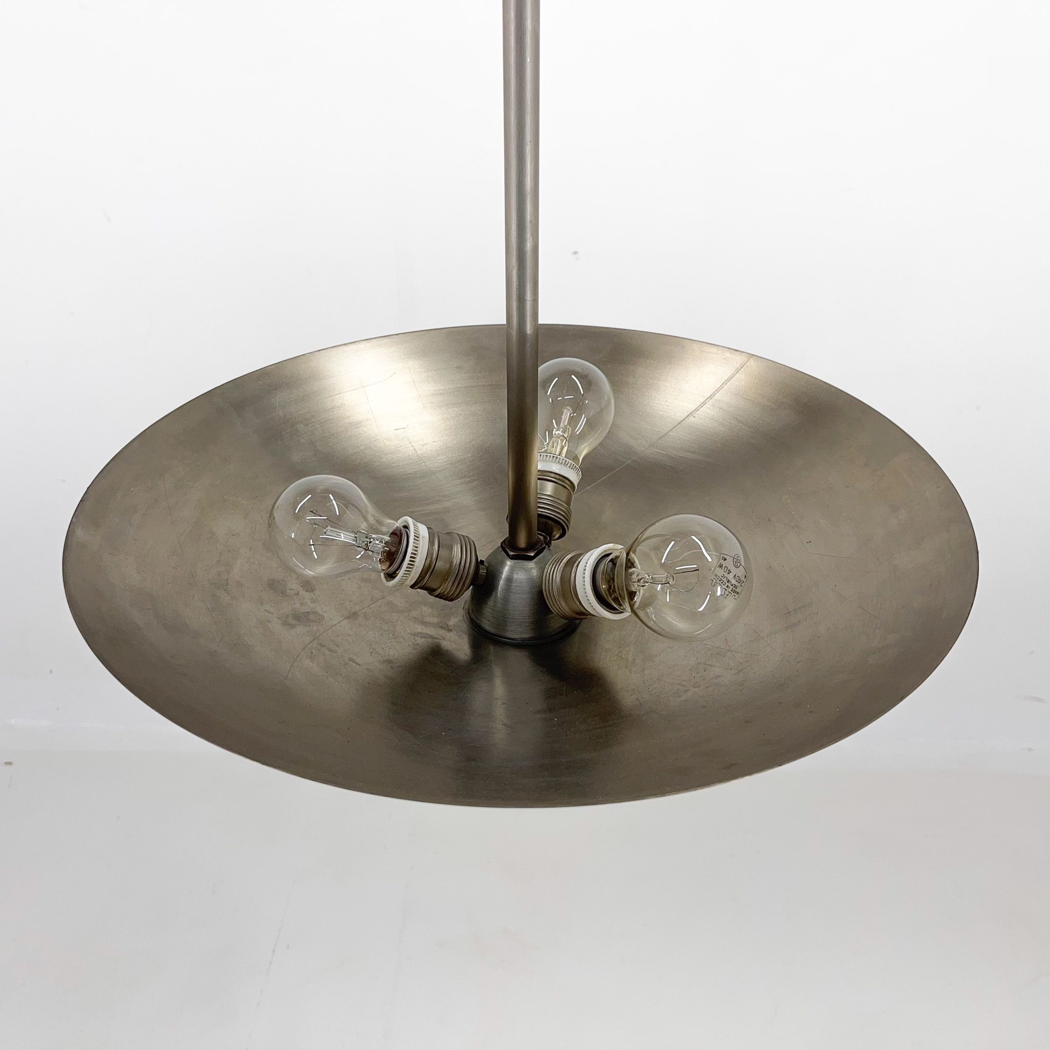 1930's Chrome Pendant Light by Designer Franta Anyz, Czechoslovakia